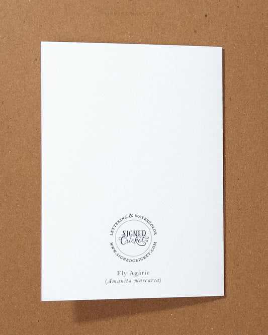 Fly Agaric Mushroom Watercolor Greeting Card