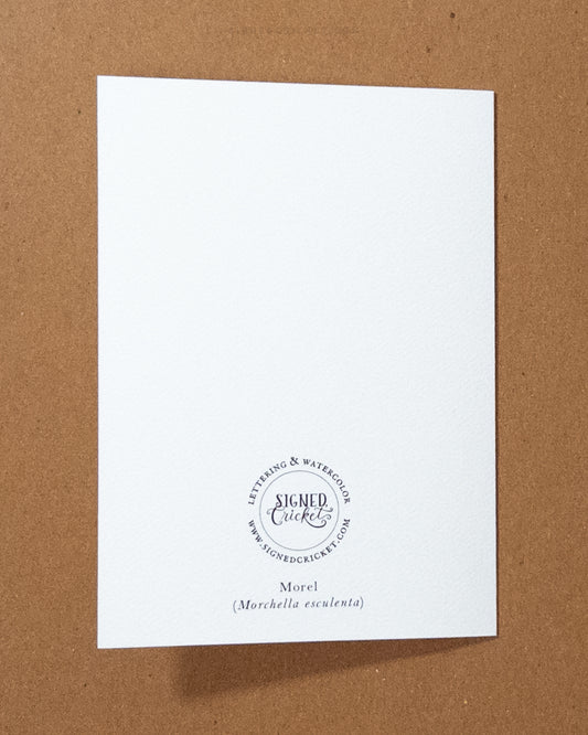 Morel Mushroom Watercolor Greeting Card