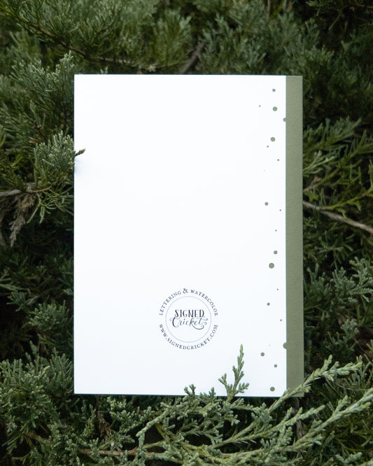 Have a Cozy Holiday | Watercolor and Calligraphy Christmas Greeting Card