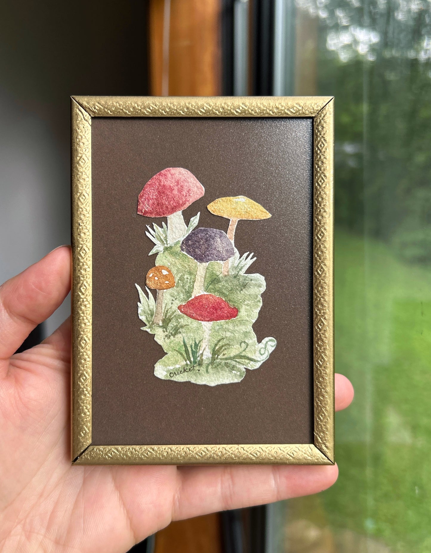 Eye Candy | Mushroom Collage 3D | Framed Watercolor Original