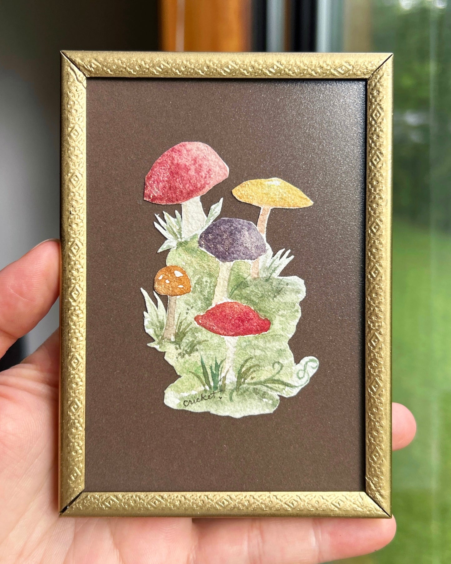 Eye Candy | Mushroom Collage 3D | Framed Watercolor Original