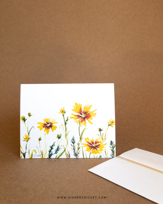 Meadow Flowers Greeting Card Collection | Watercolor Printed Cards