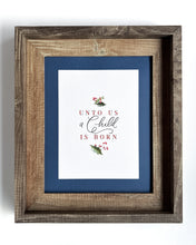 Load image into Gallery viewer, Unto Us a Child Is Born | 8x10 Watercolor Calligraphy Christmas Print
