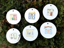 Load image into Gallery viewer, 3&quot; Holiday Gift Bag Tags | Tiny Houses Christmas Collection
