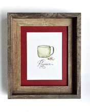 Load image into Gallery viewer, Rejoice | 8x10 Watercolor Calligraphy Christmas Print
