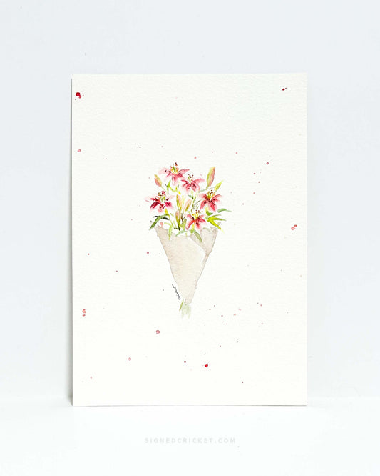 Mini Bouquet 4 | 5 x 7 | Watercolor Original
