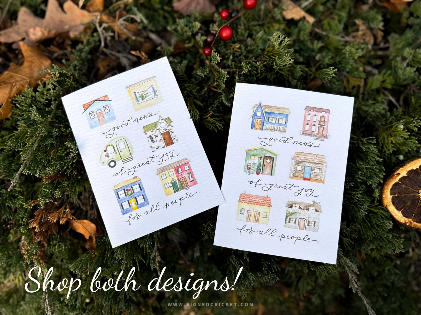 Everyday Houses | Tiny Houses Christmas Collection A6 Greeting Card