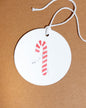 3" Snowman/Candy Cane Gift Bag Tag Set