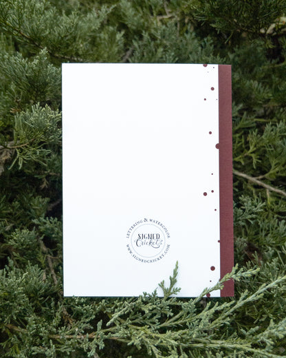 Love and Light | Watercolor and Calligraphy Christmas Greeting Card