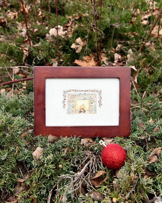 Fireside Peace | Framed Watercolor Original