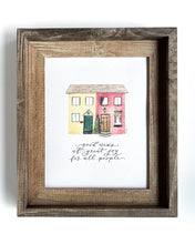 Load image into Gallery viewer, Yellow and Red Duplex | 8x10 Watercolor Calligraphy Christmas Print
