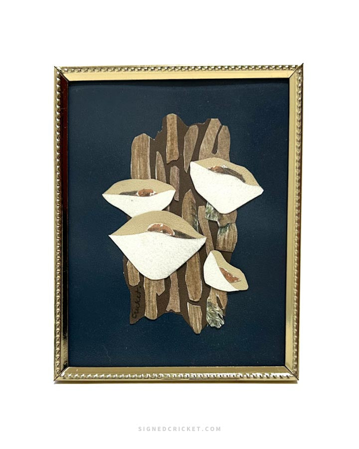Wild Enoki Collage 3D | Framed Watercolor Original