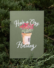 Load image into Gallery viewer, Have a Cozy Holiday |  Watercolor and Calligraphy Christmas Greeting Card
