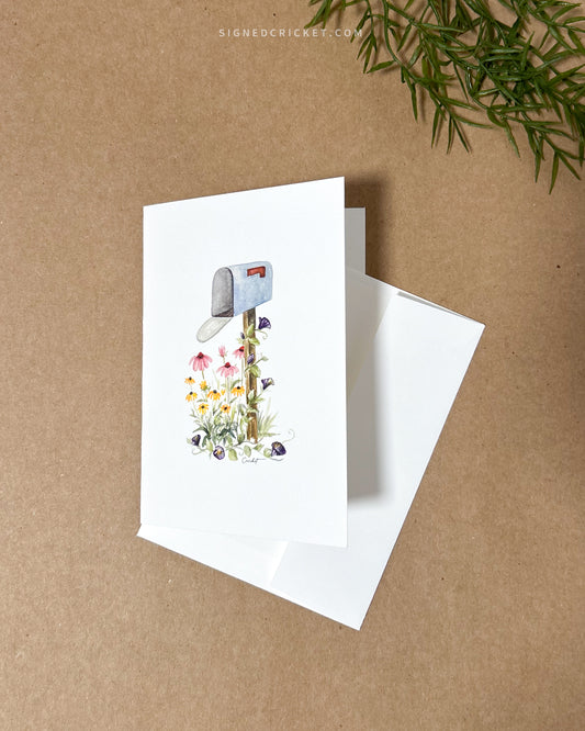 Wildflower Mailbox Greeting Card