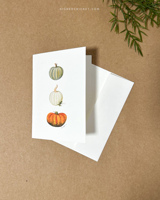 Pumpkin Trio Greeting Card