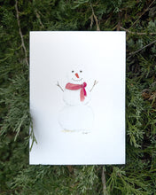 Load image into Gallery viewer, Snowman Watercolor Greeting Card
