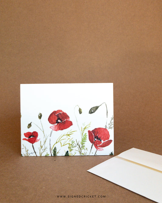 Meadow Flowers Greeting Card Collection | Watercolor Printed Cards
