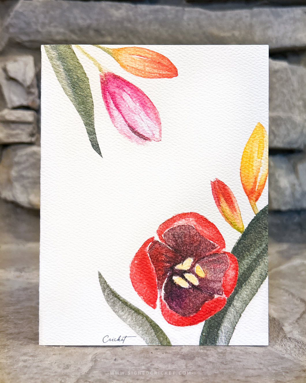 Tulip Greeting Card (Portrait) | Springing Hope Collection